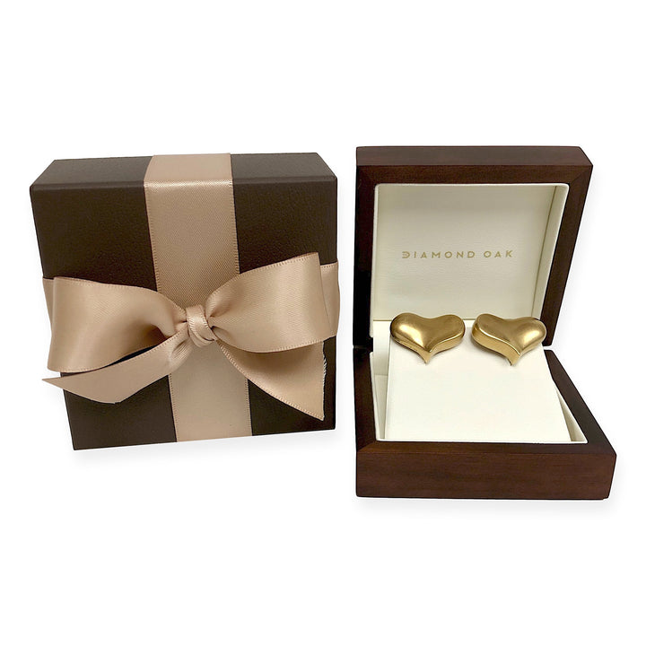 Vintage Angela Cummings 18K Yellow Gold Heart Clip Earrings C.1985