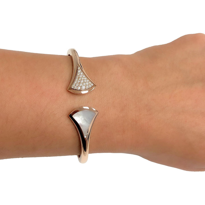 Bvlgari Diva's Dream 18K Rose Gold Diamond Open-Cuff Bracelet