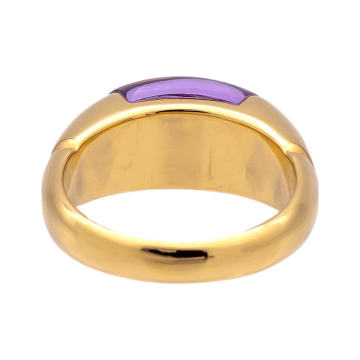 Bvlgari Tronchetto Vintage Amethyst Ring – 18K Yellow Gold