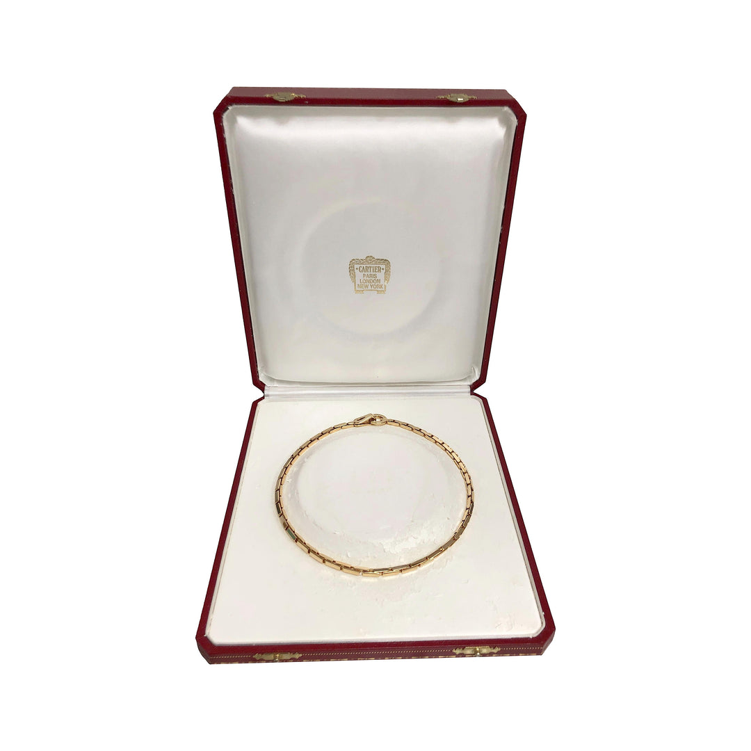 Cartier Agrafe 18K Yellow Gold Link Necklace 16" Long