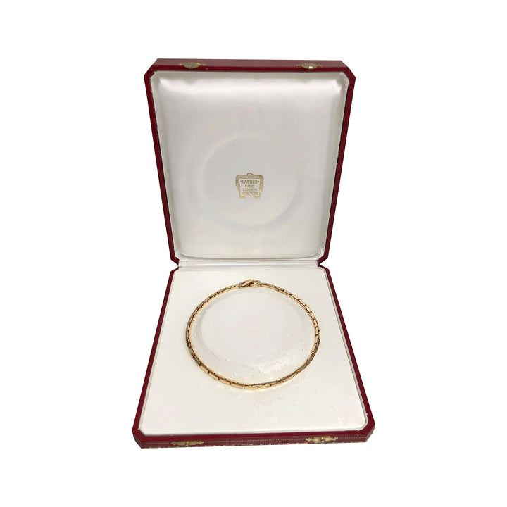 Cartier Agrafe 18K Yellow Gold Link Necklace 16" Long
