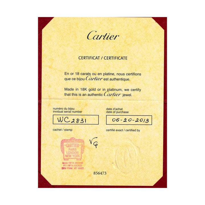 Cartier 1895 Platinum Diamond Engagement Ring with Round .25 Ct FVS1