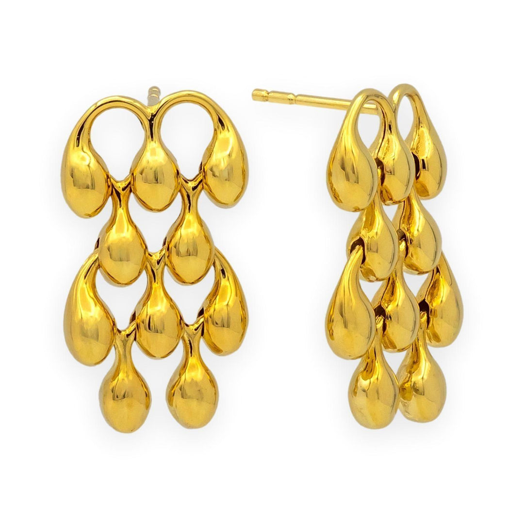 Vintage CHIMENTO 18K Yellow Gold Chandelier Earrings