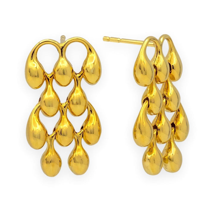 Vintage CHIMENTO 18K Yellow Gold Chandelier Earrings