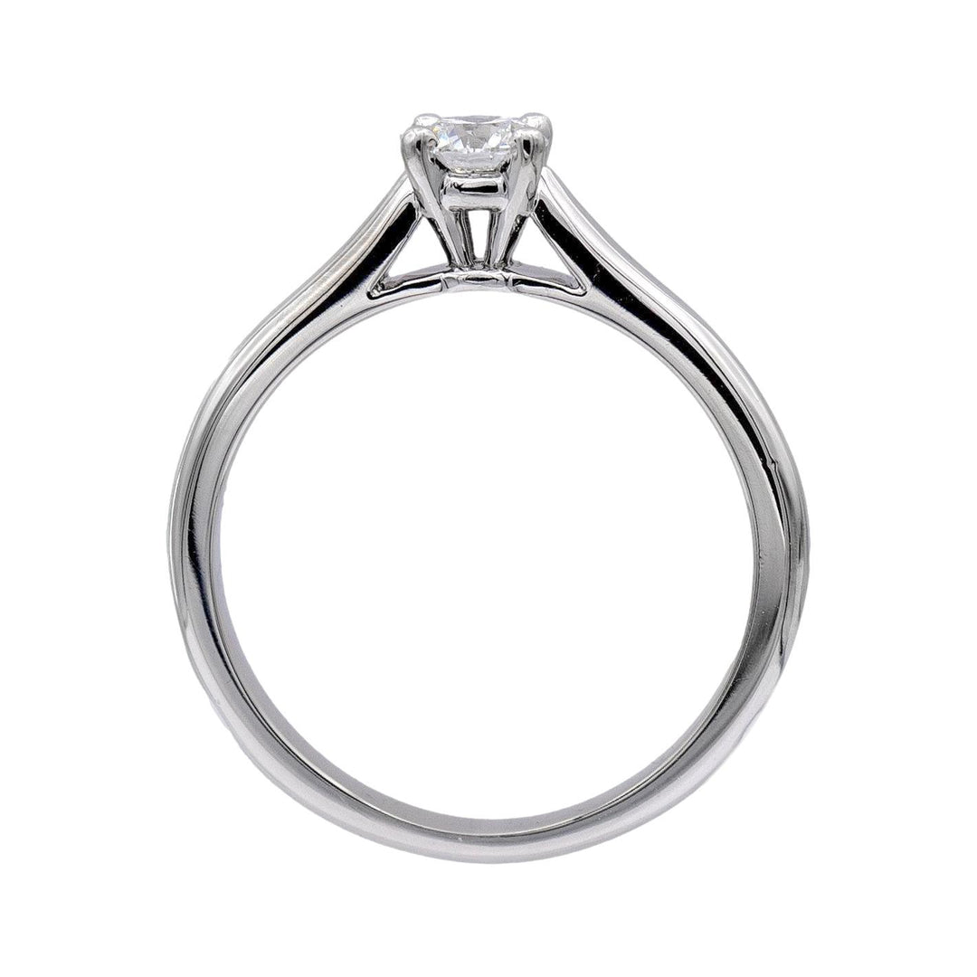 Cartier 1895 Platinum Diamond Engagement Ring with Round .25 Ct FVS1