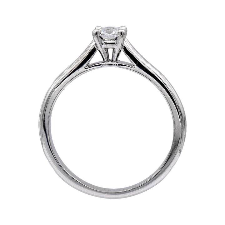 Cartier 1895 Platinum Diamond Engagement Ring with Round .25 Ct FVS1