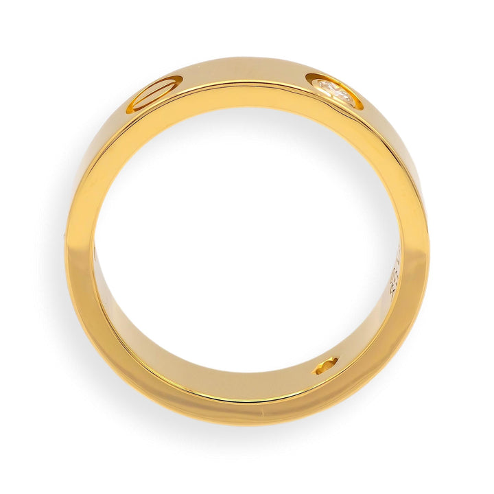 Cartier Love Ring 18K Yellow Gold 3 Diamonds Band Size 60 | US 9.25 Box & Papers