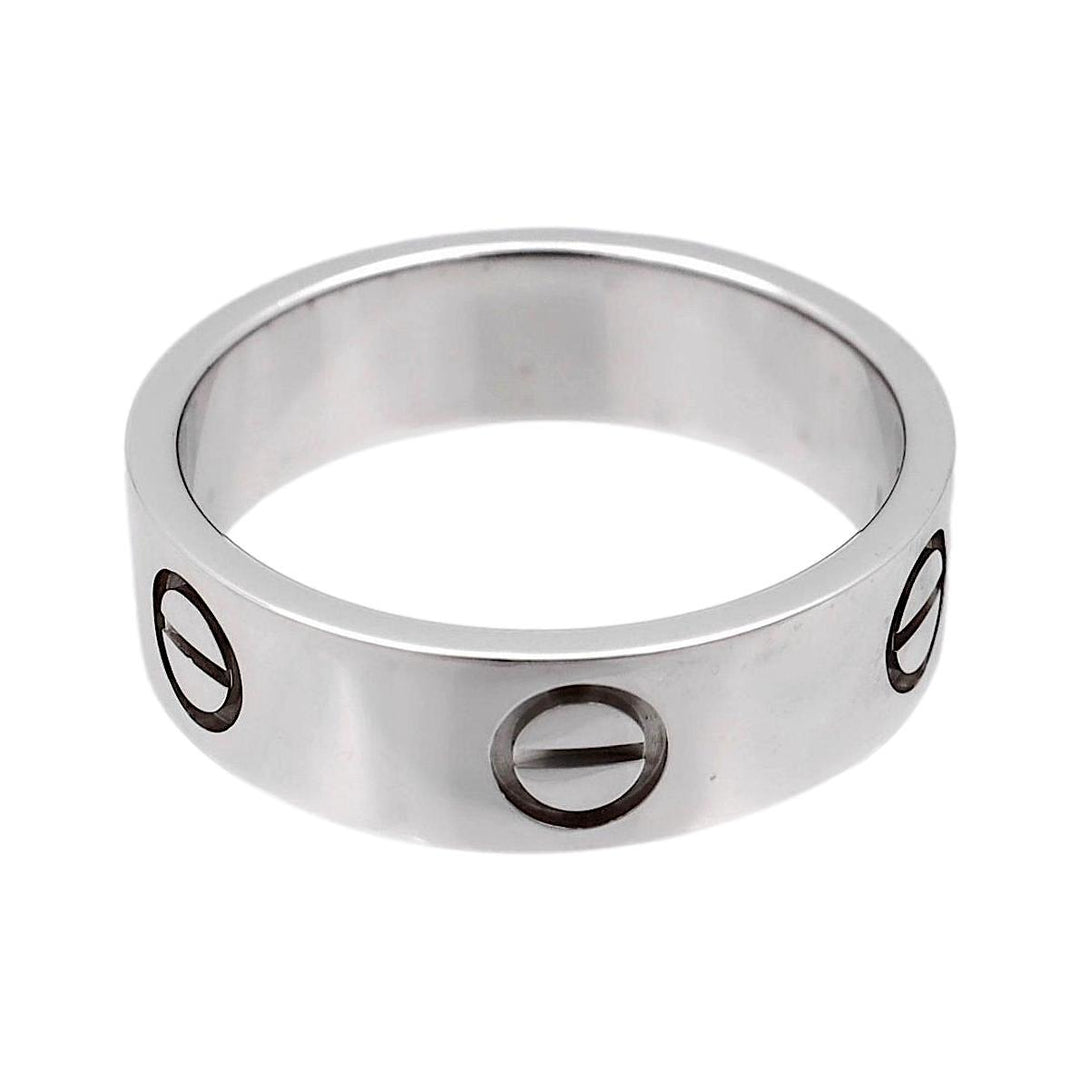 Cartier Love Ring in 18K White Gold 5.5mm Size 54 (US6.75)