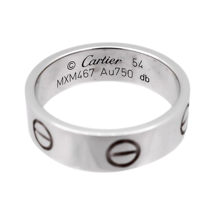 Cartier Love Ring in 18K White Gold 5.5mm Size 54 (US6.75)