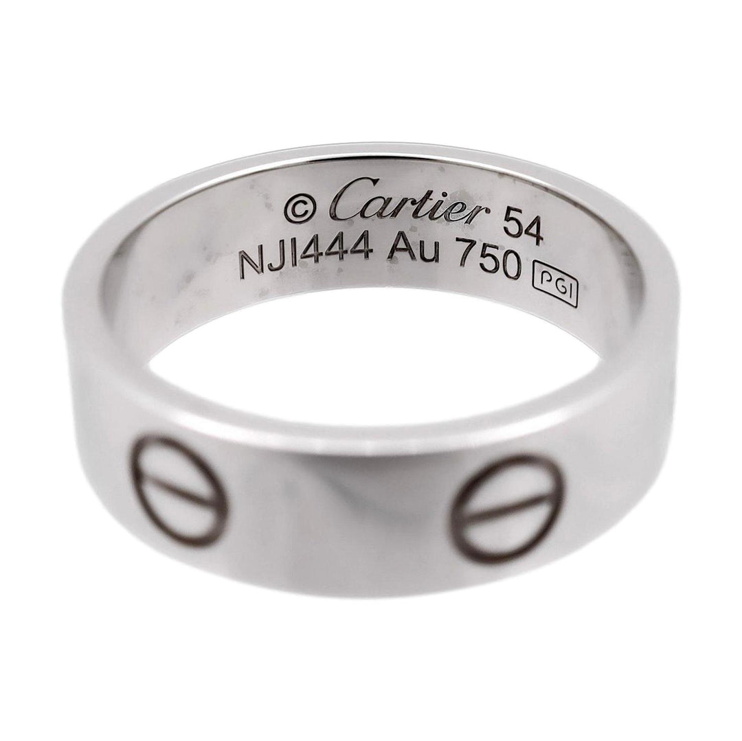 Cartier Love 18K White Gold 5.5mm Size 54 (US6.75) Band Ring