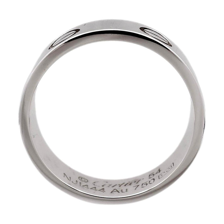 Cartier Love 18K White Gold 5.5mm Size 54 (US6.75) Band Ring