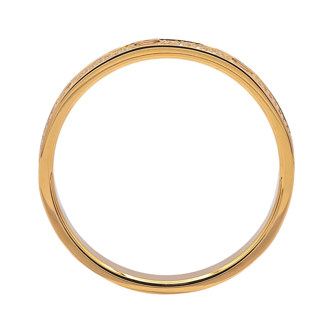 Cartier Love Small Diamond Pave Ring 18K Yellow Gold Size 5.5 (51) Cert + recpt