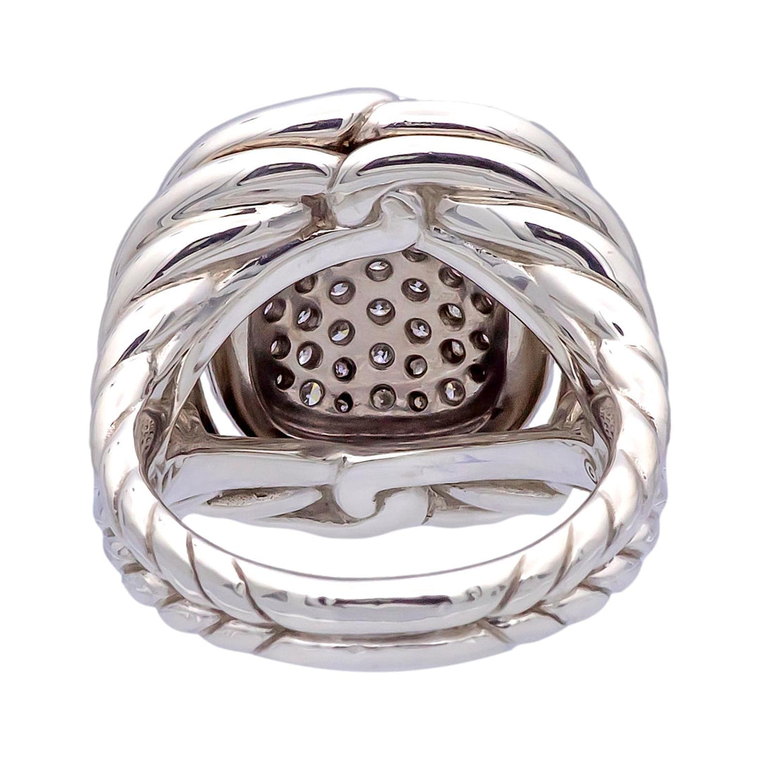 David Yurman Labyrinth Sterling Silver 1.00 ct. Pave Diamond Ring