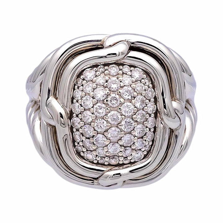 David Yurman Labyrinth Sterling Silver 1.00 ct. Pave Diamond Ring
