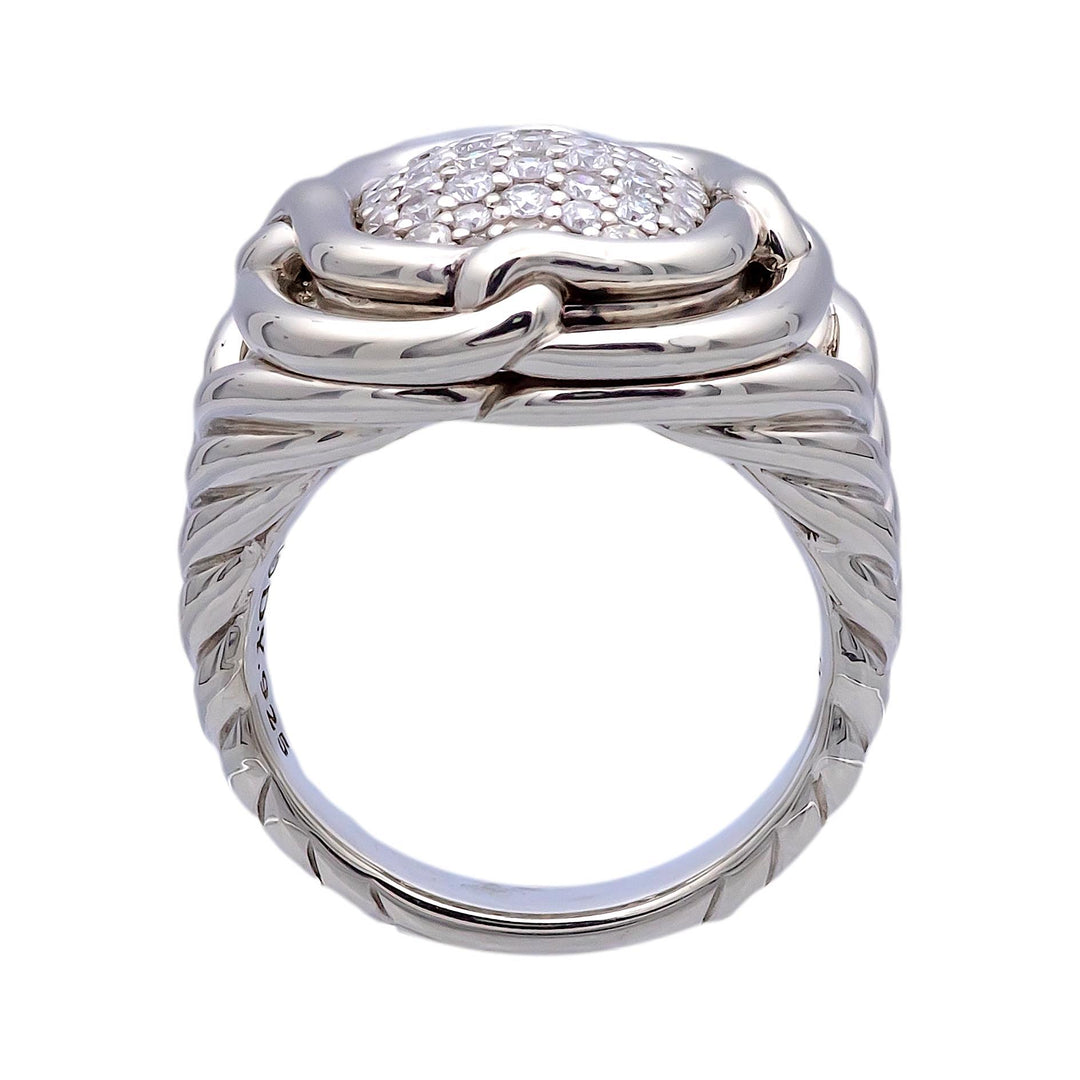 David Yurman Labyrinth Sterling Silver 1.00 ct. Pave Diamond Ring