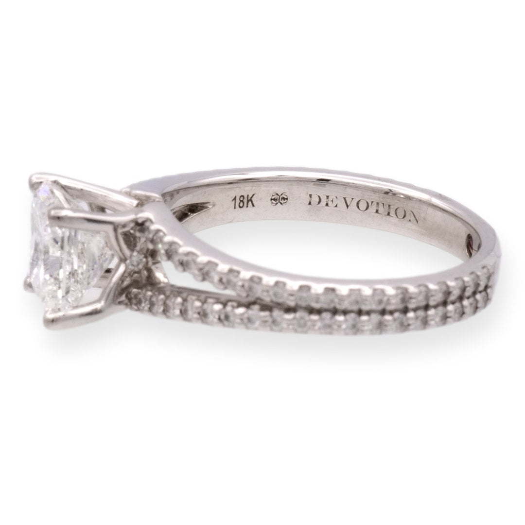ForeverMark Devotion 18K Princess Cut Diamond Engagement Ring 1.52 Cts.FVVS2