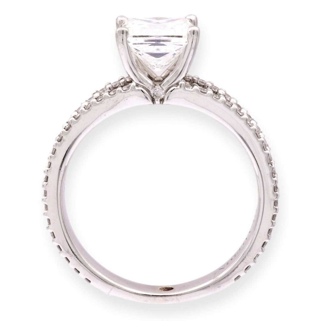 ForeverMark Devotion 18K Princess Cut Diamond Engagement Ring 1.52 Cts.FVVS2