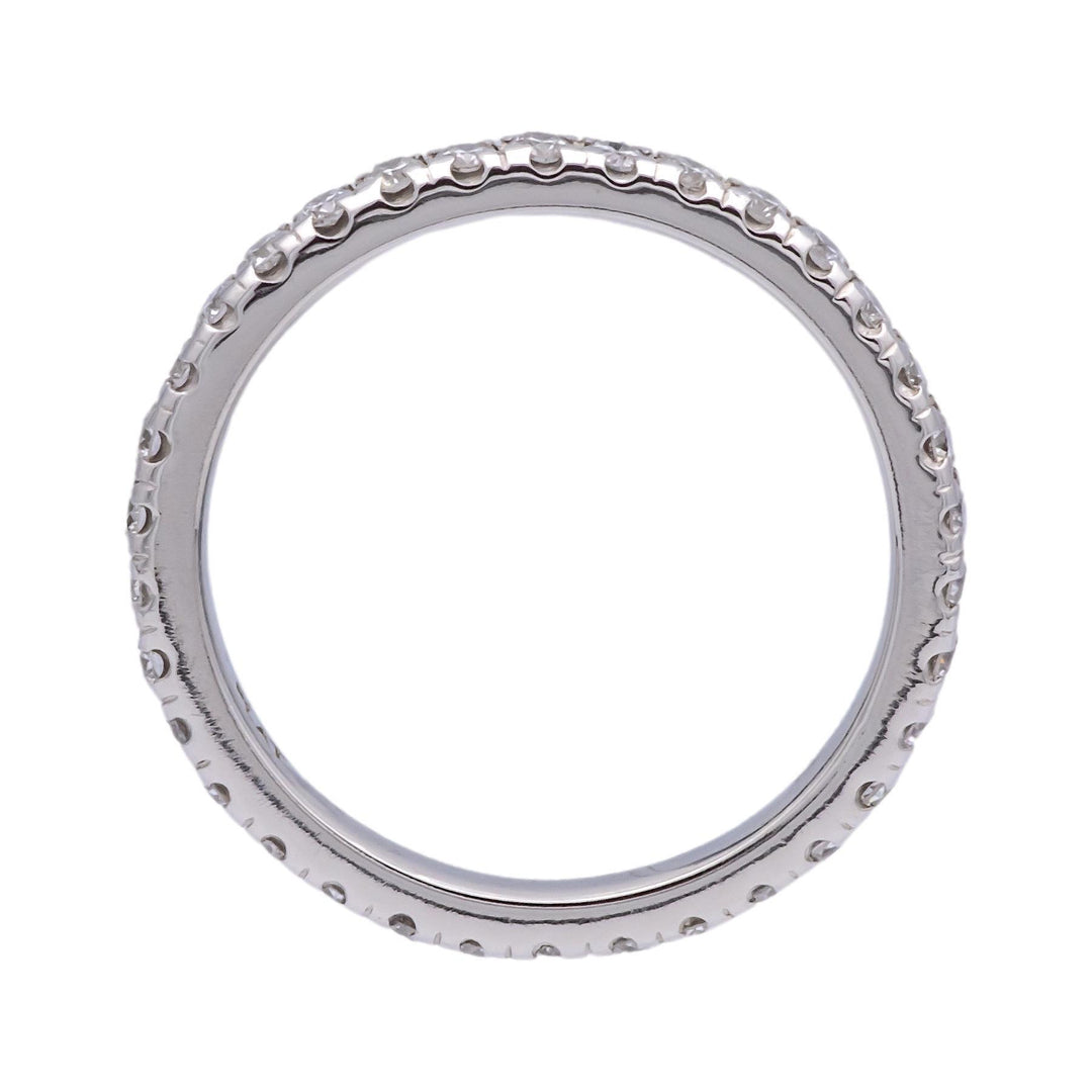 Platinum Full Circle .85ct Round Diamond Wedding Band Ring Size 4.75