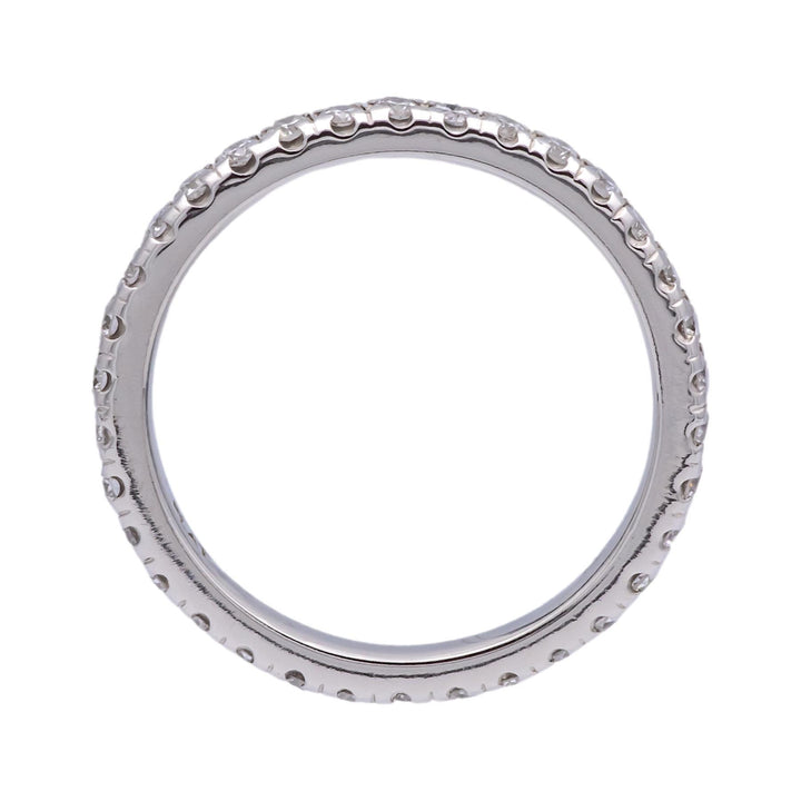 Platinum Full Circle .85ct Round Diamond Wedding Band Ring Size 4.75