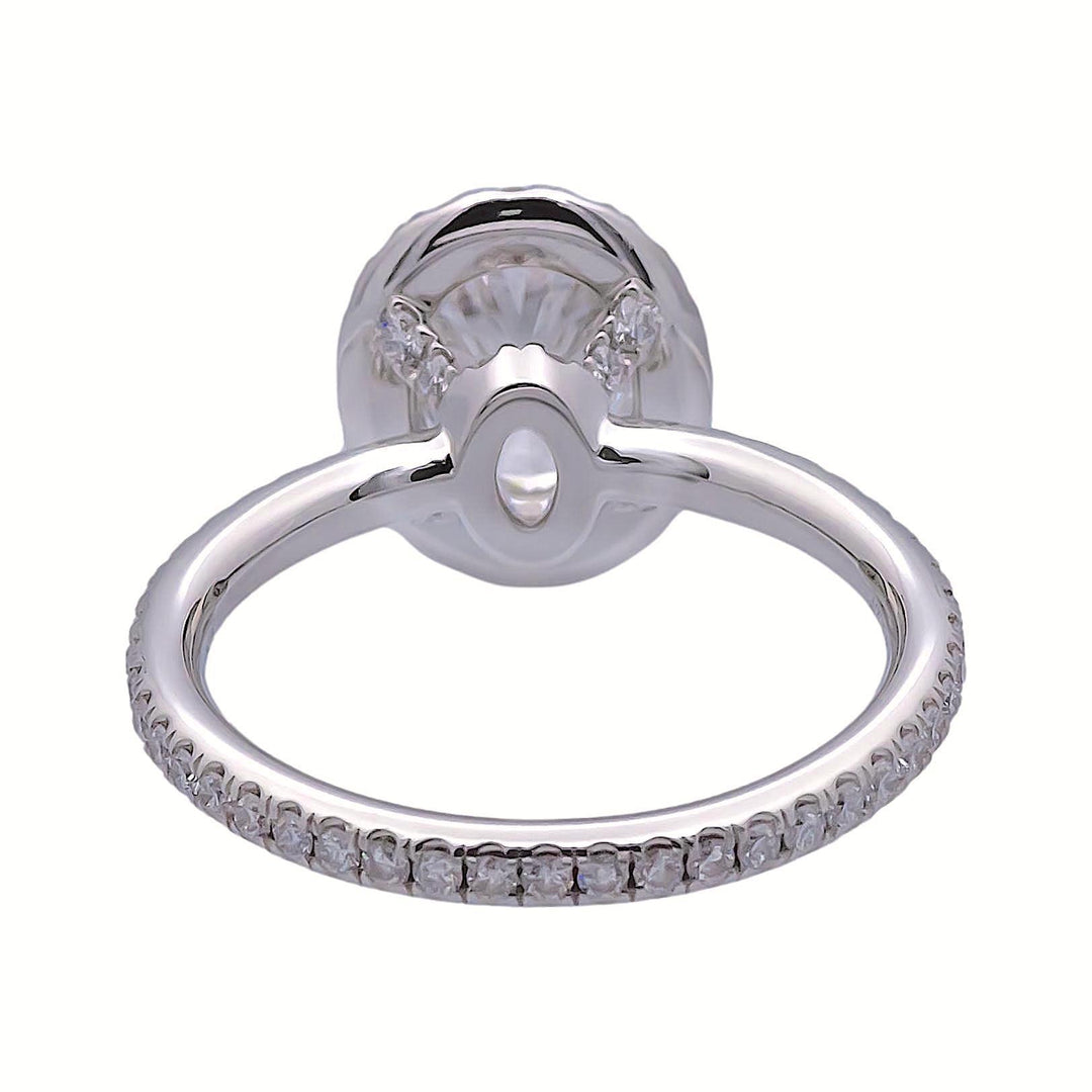 Harry Winston Platinum Halo Oval Diamond 1.54ct TW DVVS1 Engagement Ring
