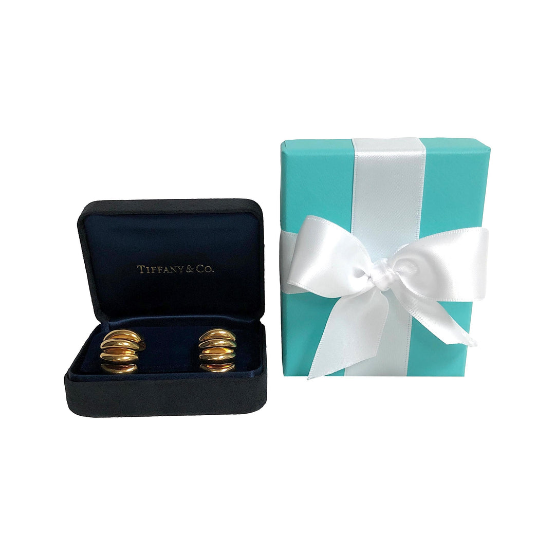 Vintage Tiffany & Co. 18K Yellow Gold Clip Earrings with post – 1980s