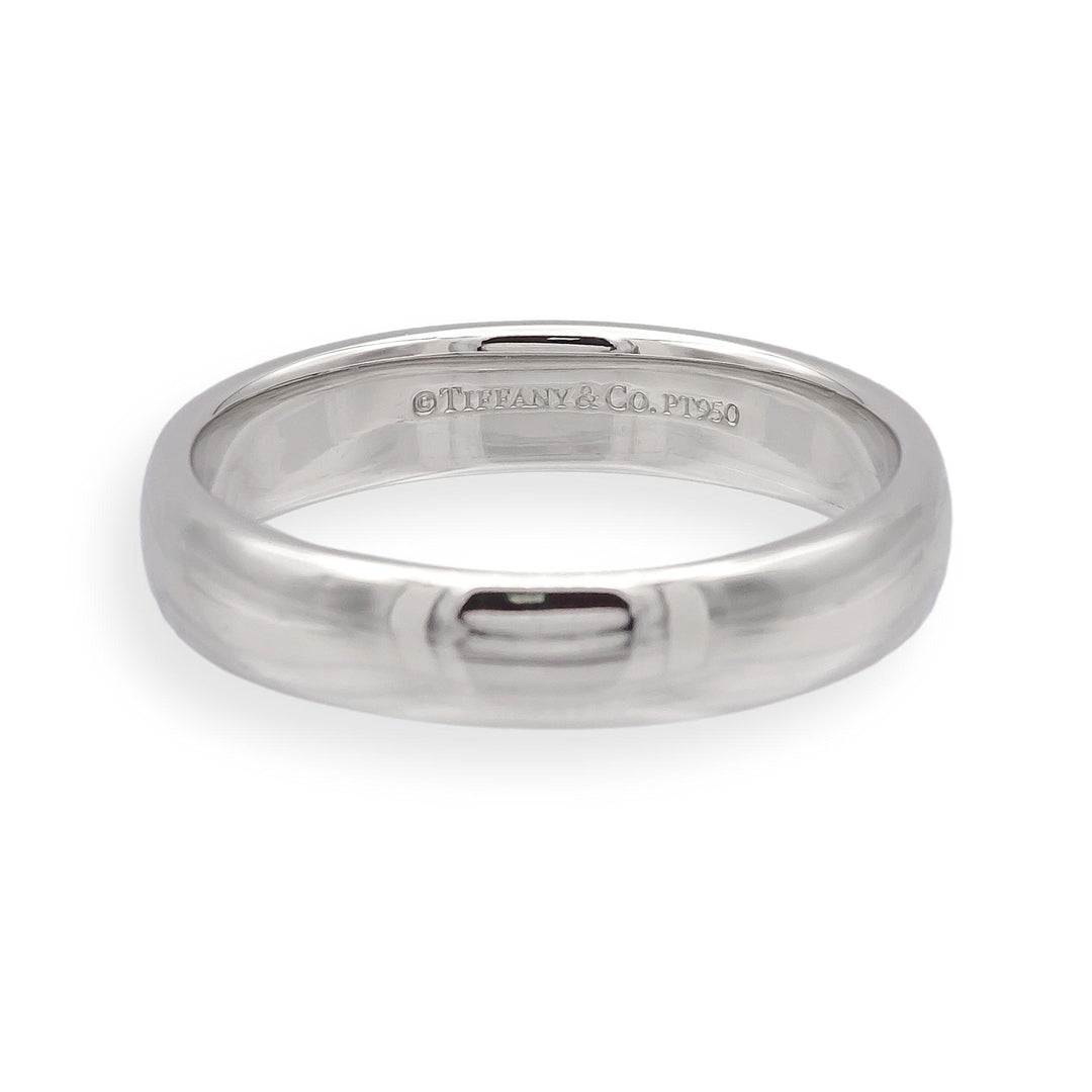 Tiffany & Co. Forever Platinum 4.5mm Wedding Band Ring Size 8.5, Box Included