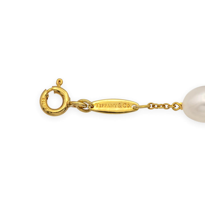Tiffany & Co. 18K Yellow Gold Peretti Pearls by the Yard Bracelet 7"