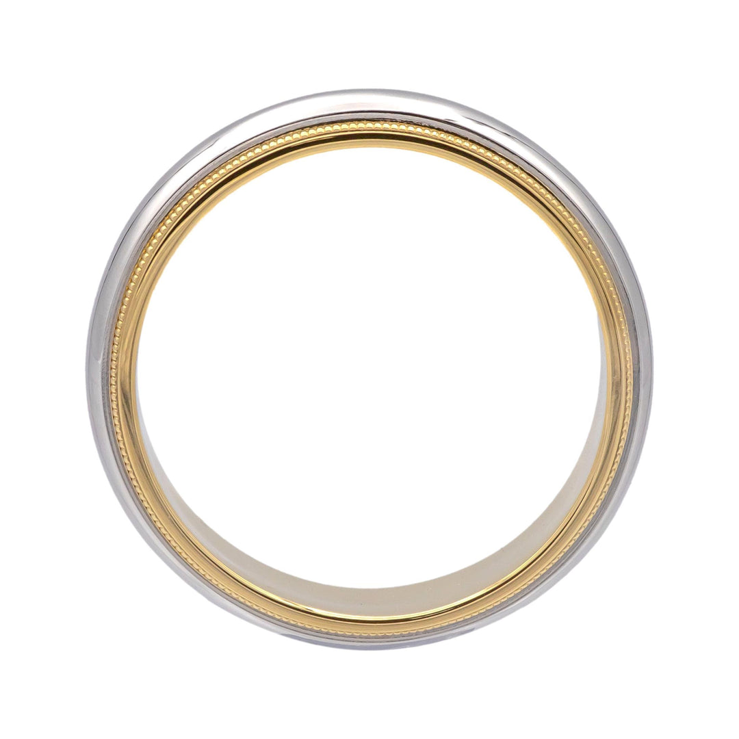 Tiffany & Co. Platinum 18K Together Double Millgrain 6mm Mens Band Ring Sz 11.75