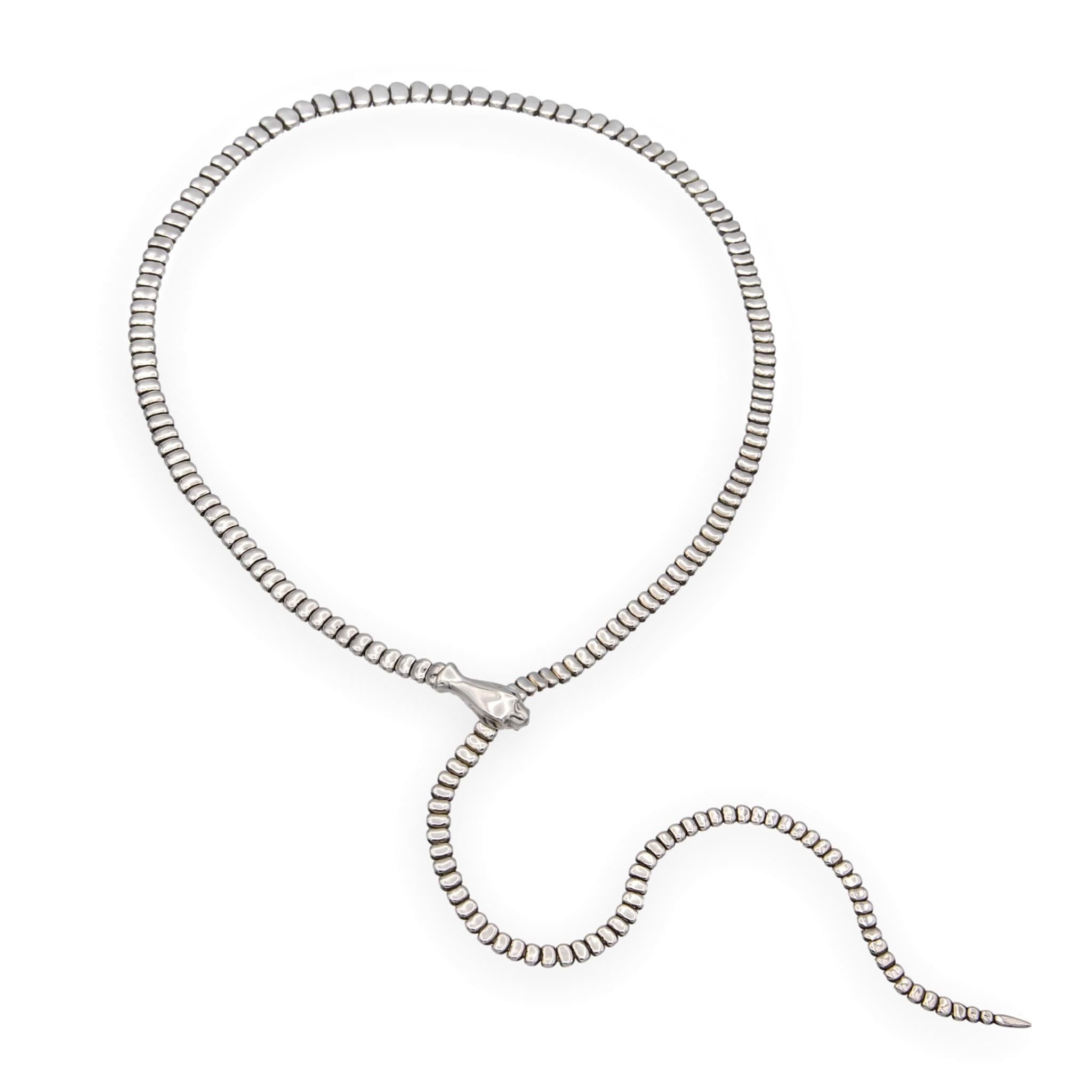 Vintage Tiffany & Co. Elsa Peretti Sterling Silver Snake Lariat