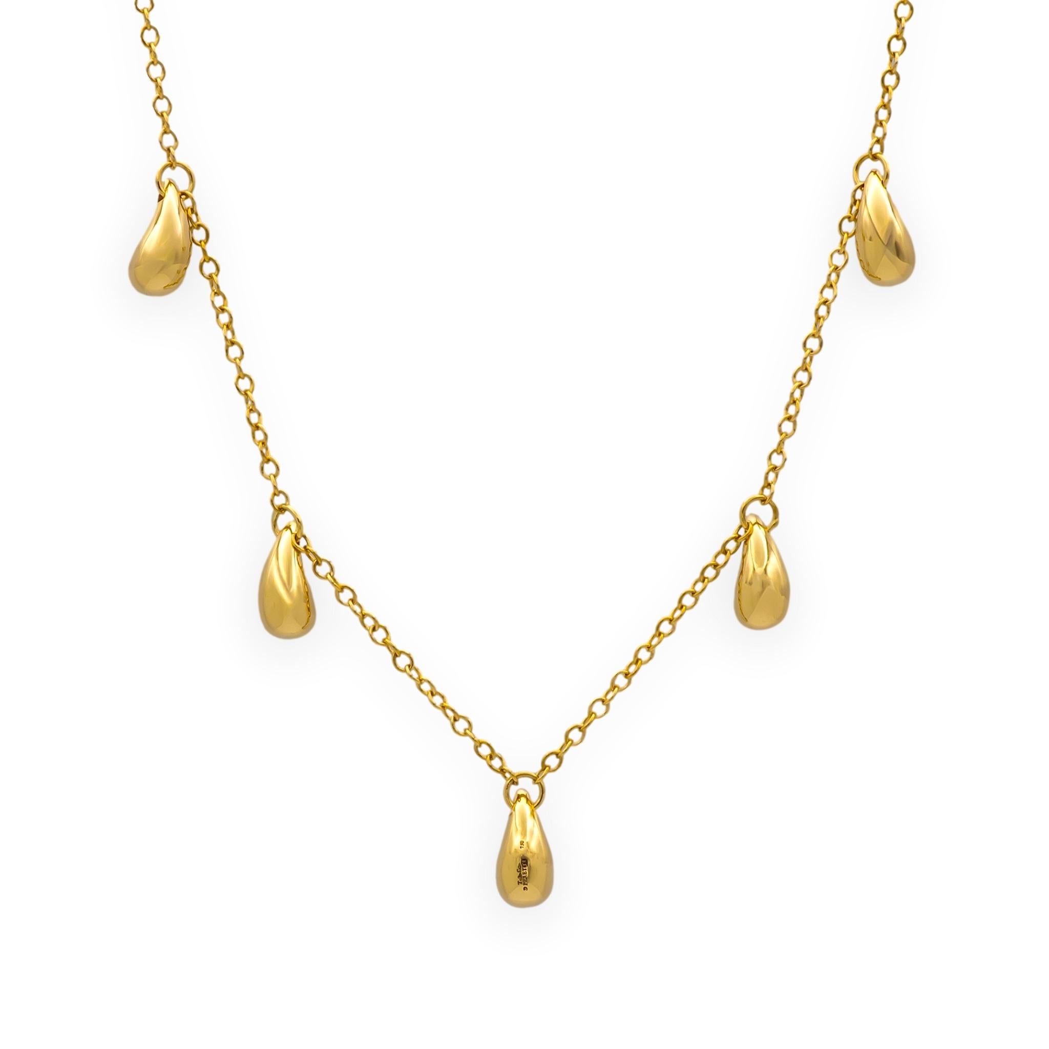 Vintage Tiffany & Co. Elsa Peretti 18K Yellow Gold Teardrop