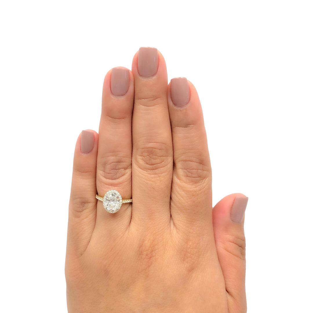 Tiffany & Co. 18K Yellow Gold Oval Diamond Soleste Engagement Ring 2.02ctTW FVS1