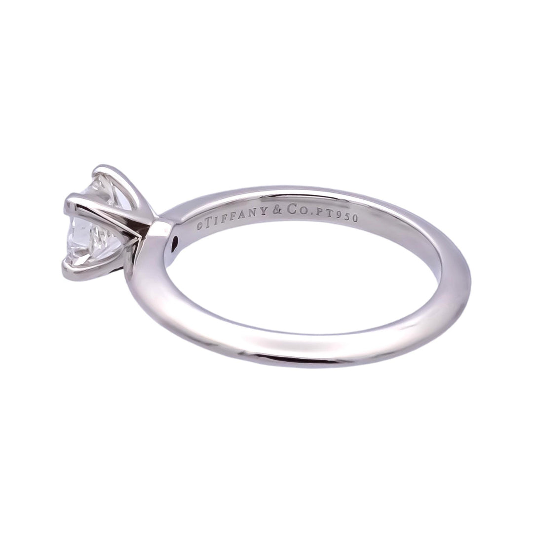 Tiffany & Co. Platinum Diamond Princess Cut Engagement Ring .67ct GVS2