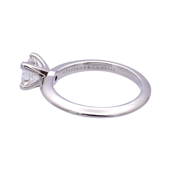 Tiffany & Co. Platinum Diamond Princess Cut Engagement Ring .67ct GVS2