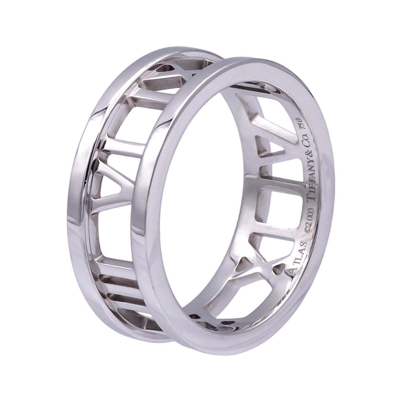 Tiffany Atlas Ring in 18K White Gold 2003 – Size – The