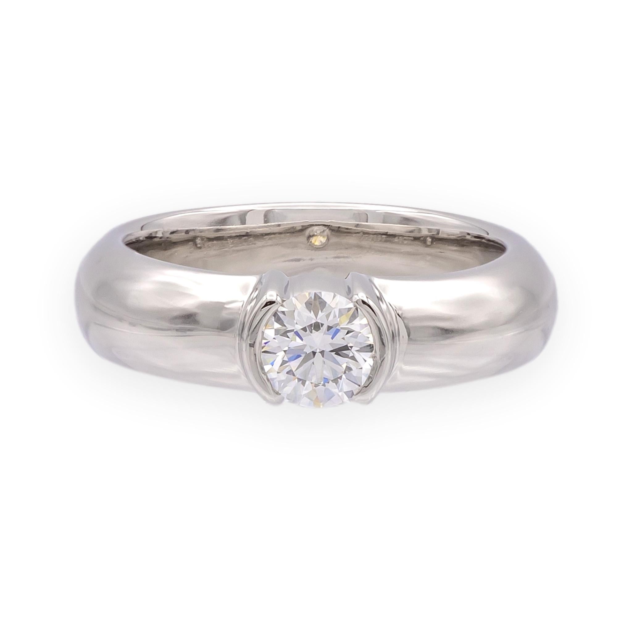 Tiffany & Co. 0.48ct Platinum Etoile Solitaire Diamond Engagement