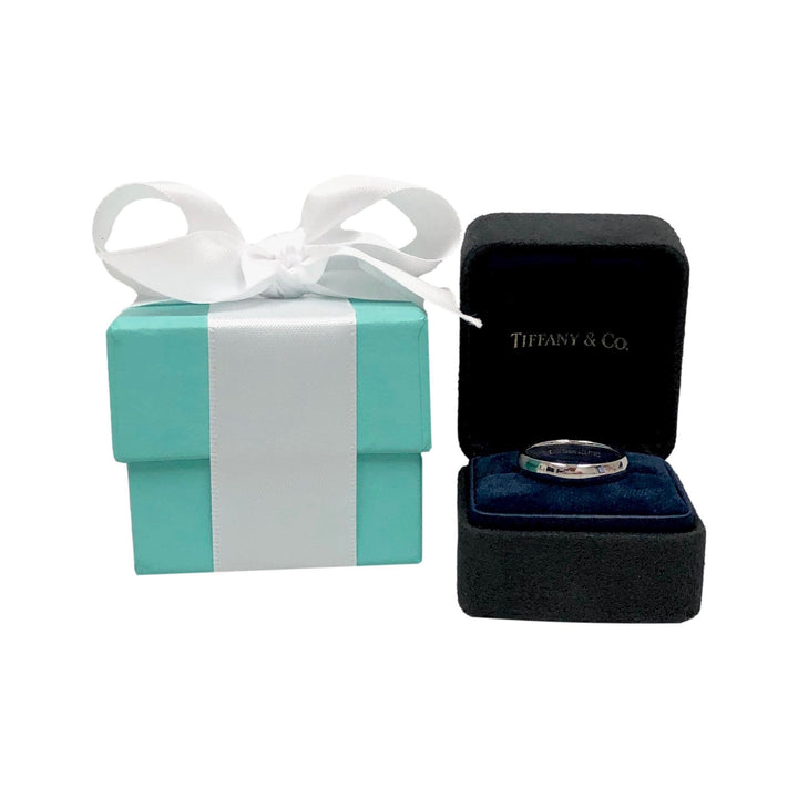Tiffany & Co. Forever Platinum 4.5mm Wedding Band Ring Size 8.5, Box Included