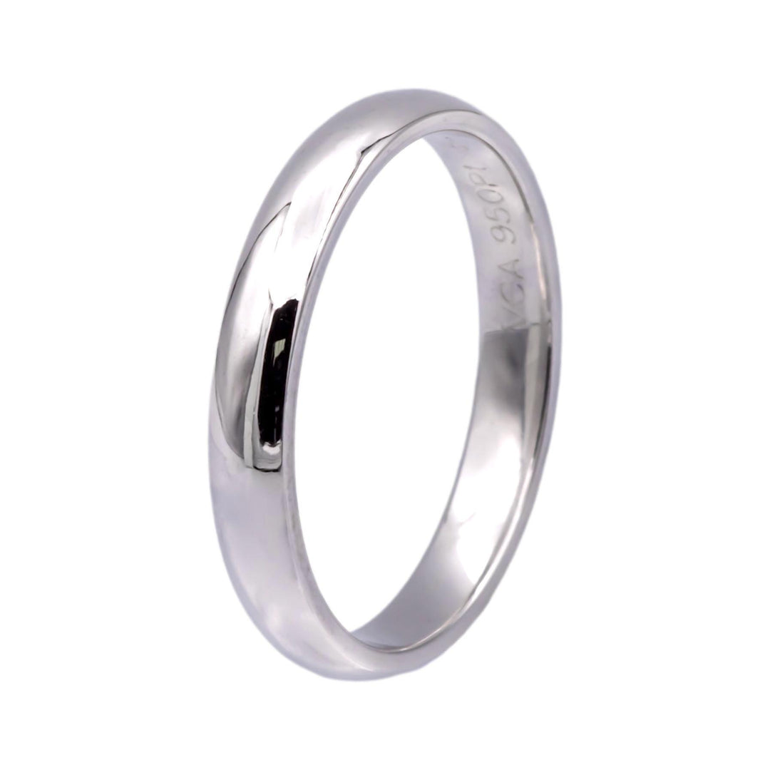 Van Cleef & Arpels Tendrement Platinum 3mm Wedding Band Ring Size 6.5