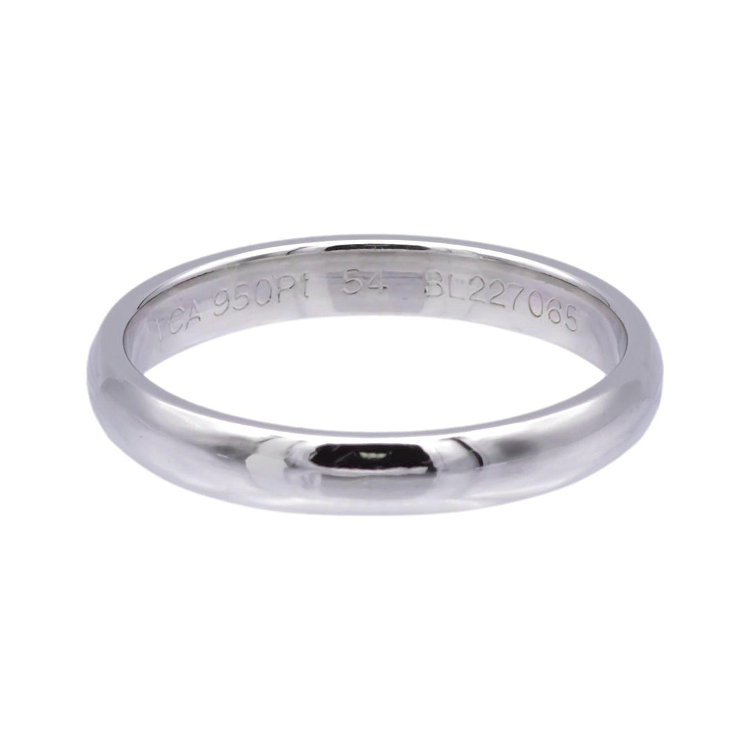 Van Cleef & Arpels Tendrement Platinum 3mm Wedding Band Ring Size 6.5