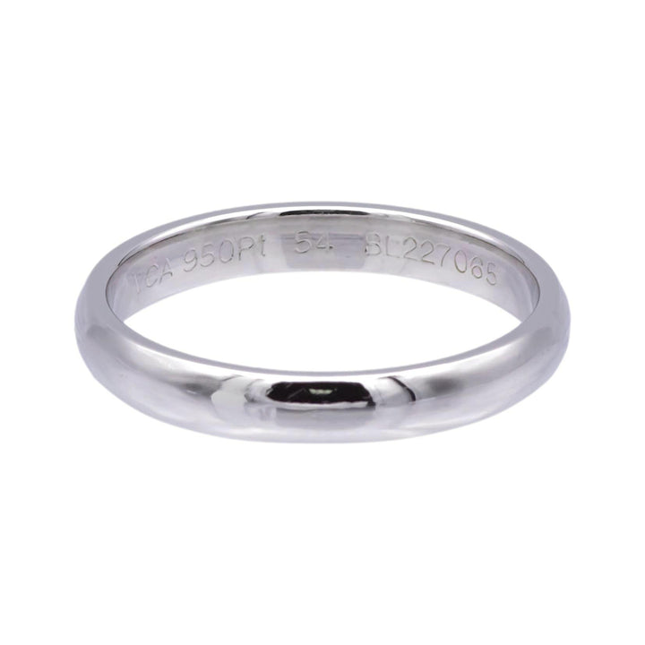 Van Cleef & Arpels Tendrement Platinum 3mm Wedding Band Ring Size 6.5