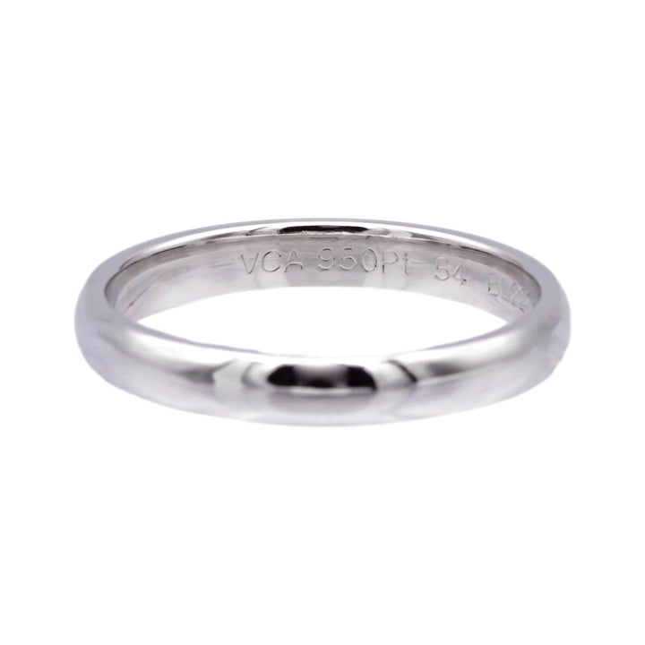 Van Cleef & Arpels Tendrement Platinum 3mm Wedding Band Ring Size 6.5