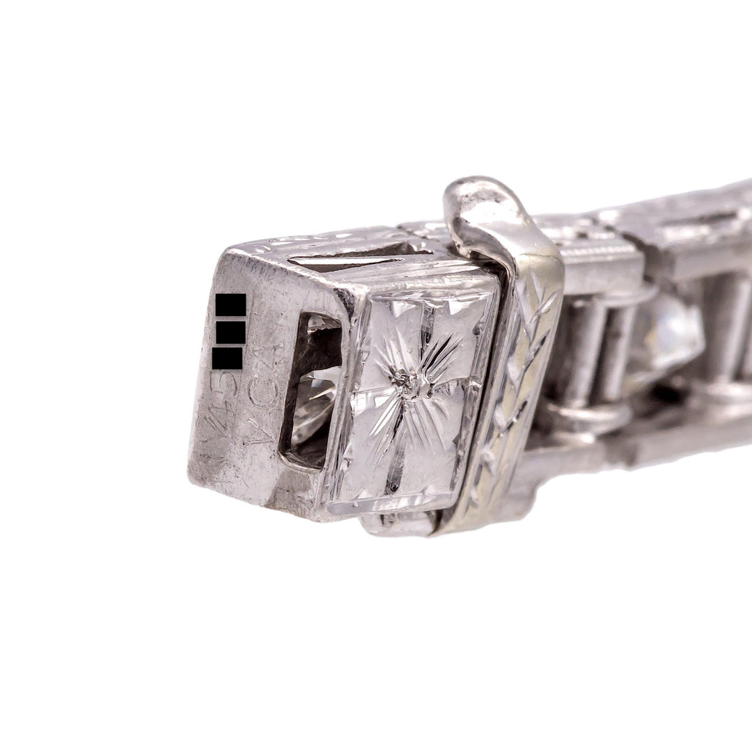 Van Cleef & Arpels Art Deco Old Euro Diamond Bracelet in Platinum – 1930s