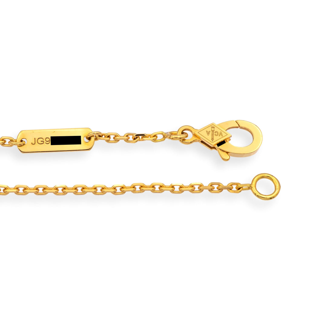 Van Cleef & Arpels 18KY Gold Vintage Alhambra MOP Pendant Necklace box +papers
