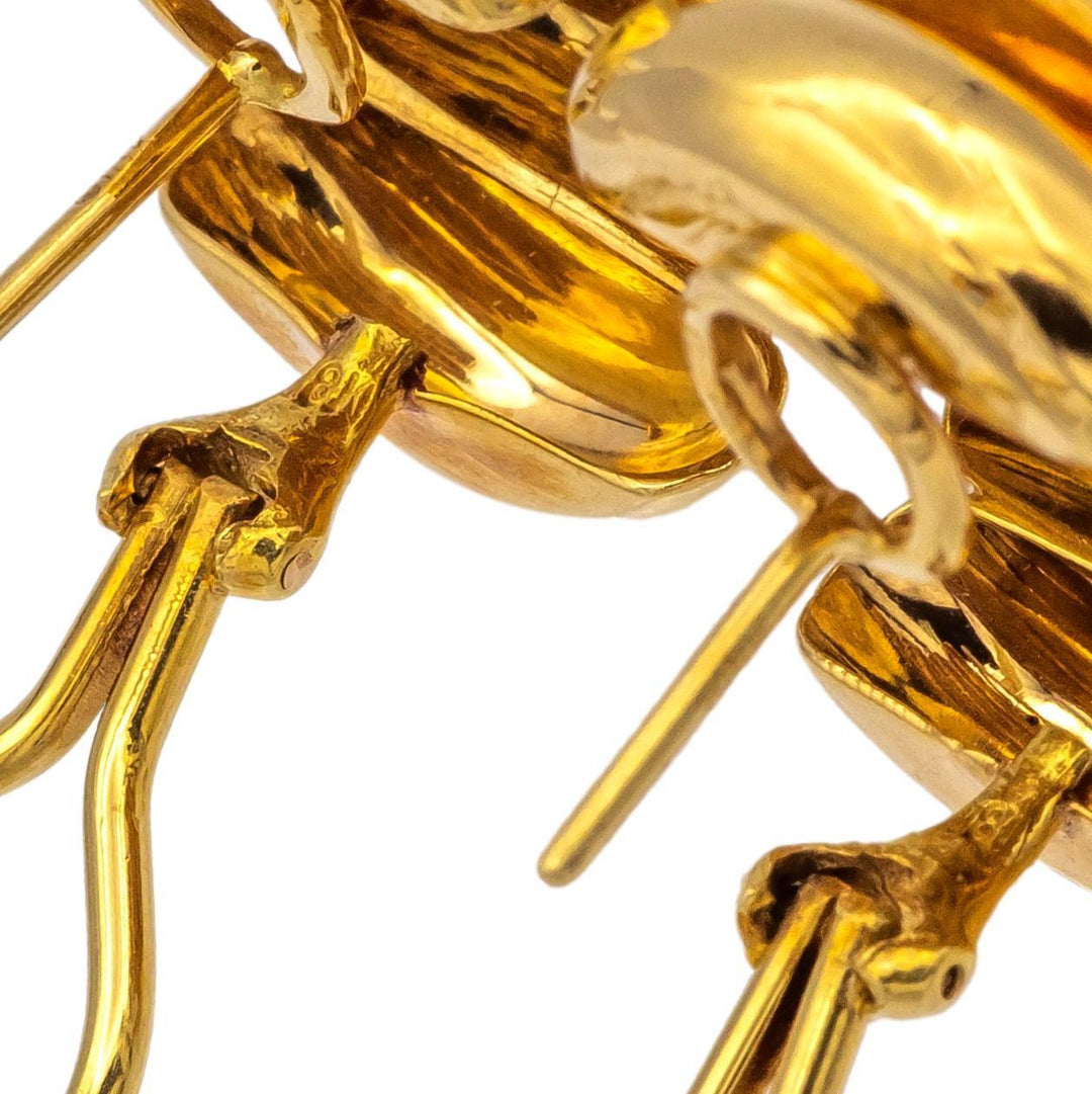 Vintage Tiffany & Co. 18K Yellow Gold Clip Earrings with post – 1980s