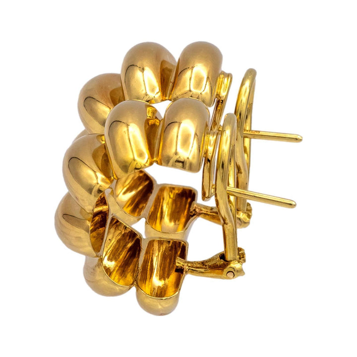 Vintage Tiffany & Co. 18K Yellow Gold Clip Earrings with post – 1980s