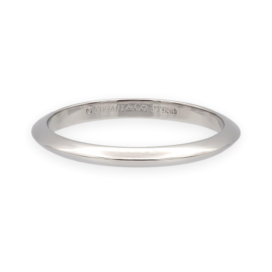 Vintage Tiffany & Co. Platinum Knife-Edge Wedding Band Ring 2 mm Size 6