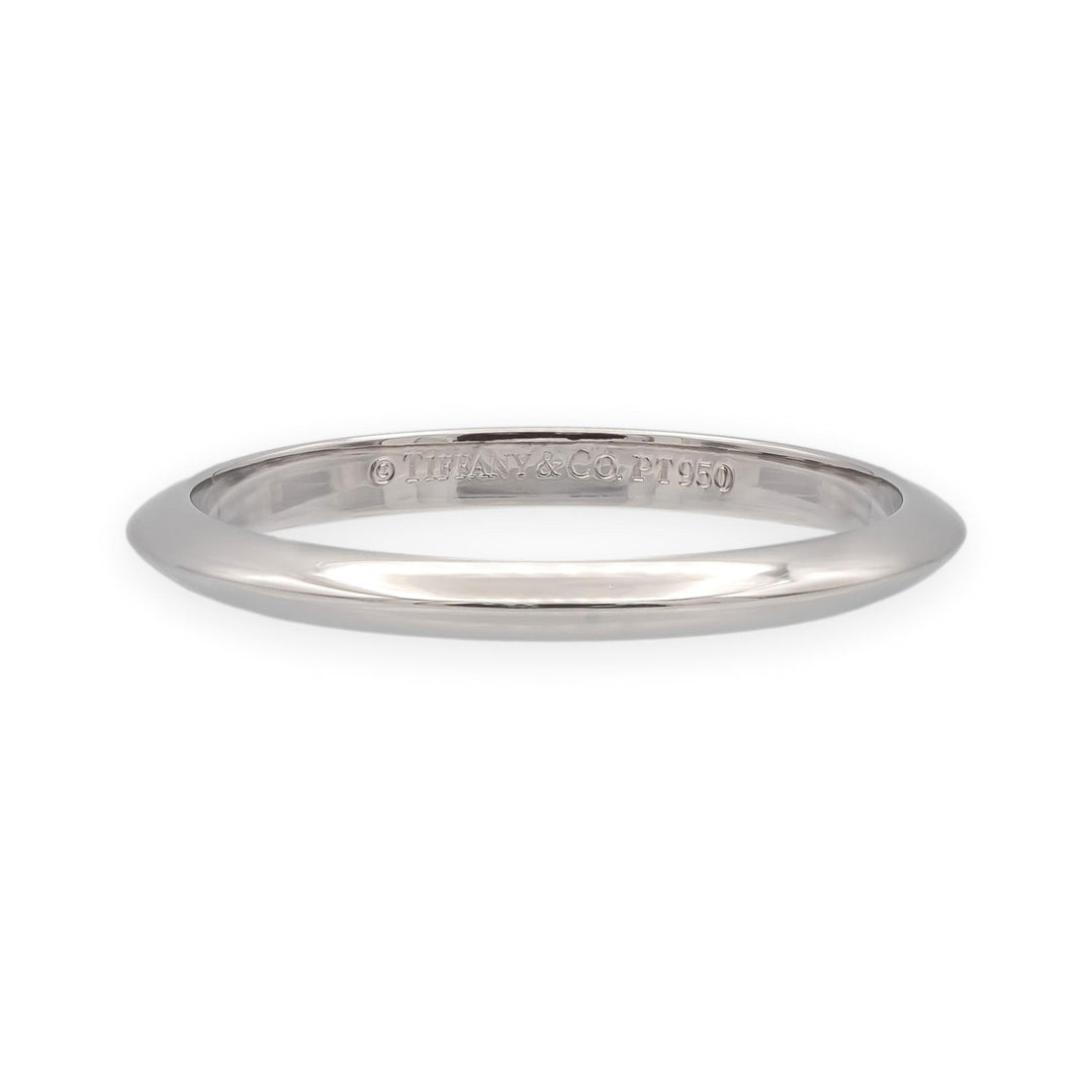 Vintage Tiffany & Co. Platinum Knife-Edge Wedding Band Ring 2 mm Size 6