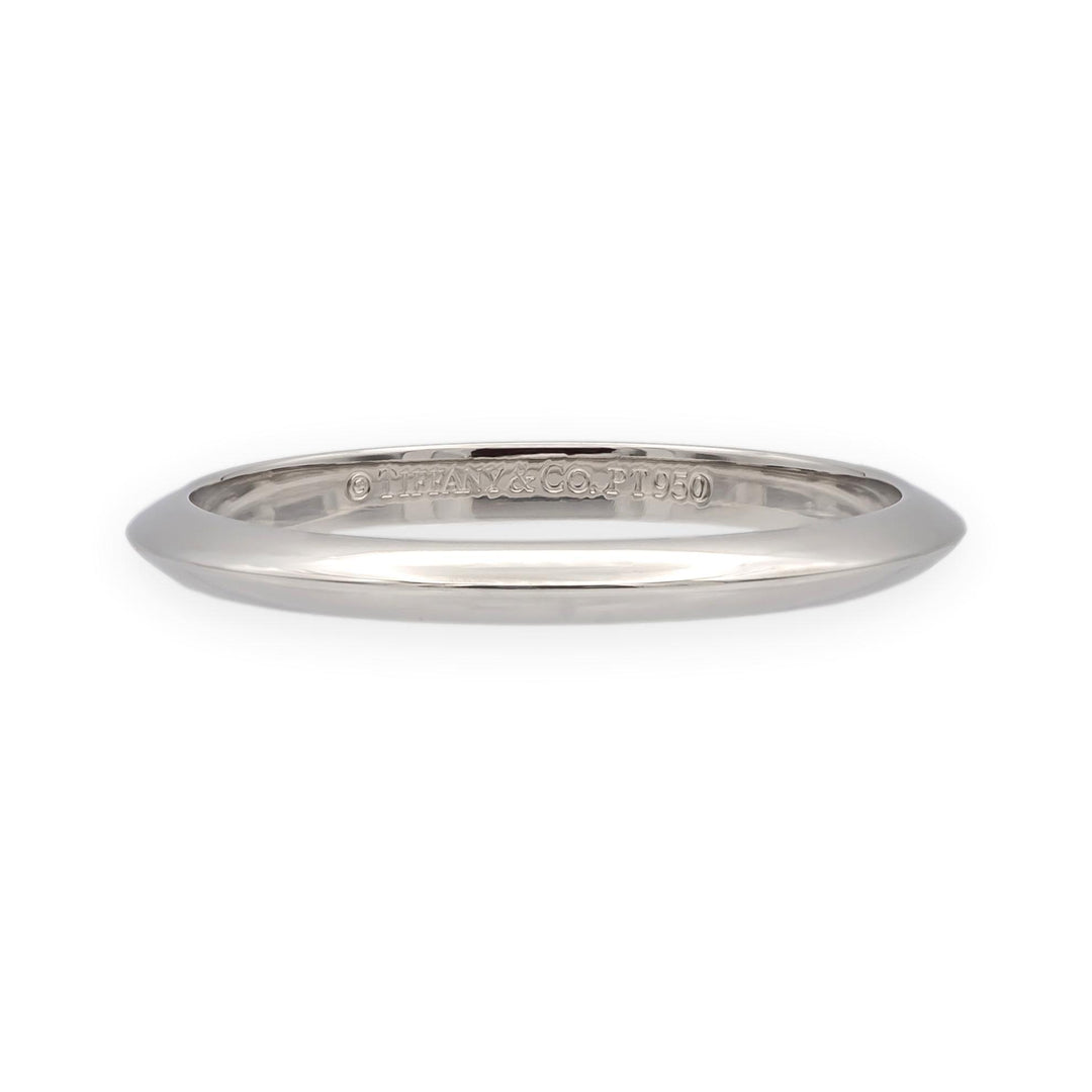Vintage Tiffany & Co. Platinum Knife-Edge Wedding Band Ring 2 mm Size 6