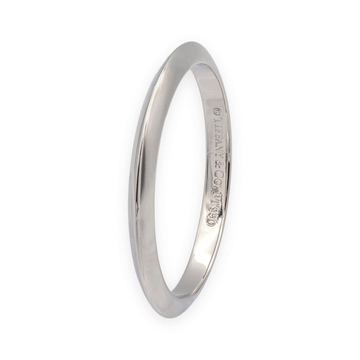 Vintage Tiffany & Co. Platinum Knife-Edge Wedding Band Ring 2 mm Size 6