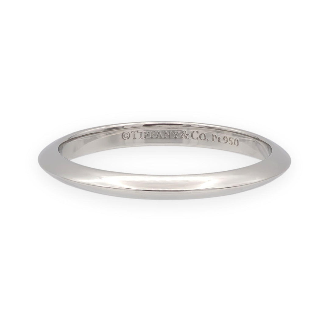 Vintage Tiffany & Co. Platinum Knife-Edge Wedding Band Ring 2 mm Size 6