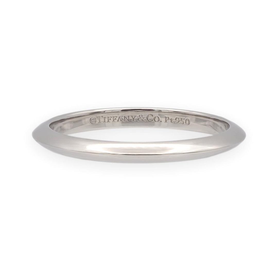 Vintage Tiffany & Co. Platinum Knife-Edge Wedding Band Ring 2 mm Size 6